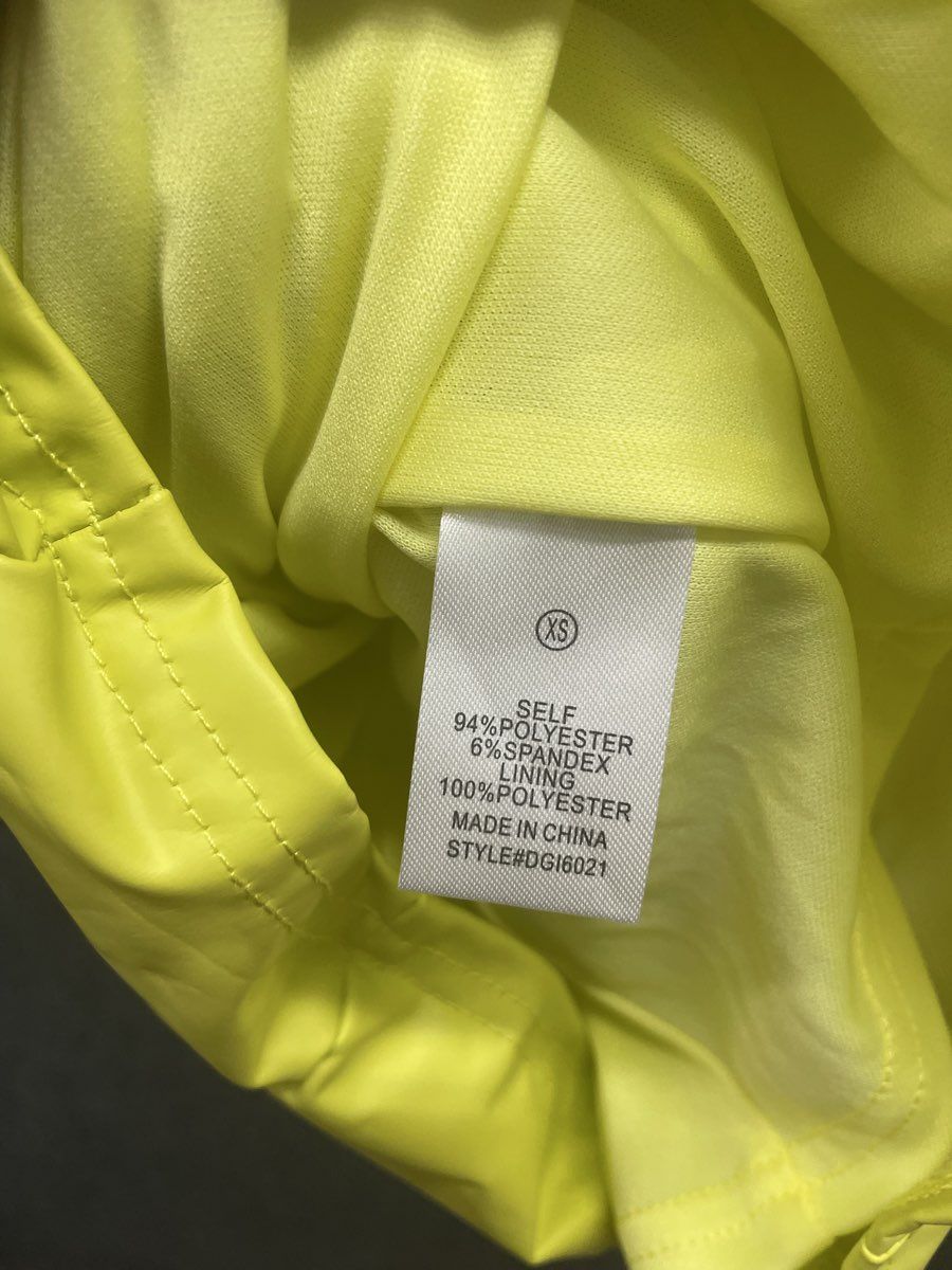 Fashion Nova Women's Lime Issy Faux Leather Ruched Mini Dress NWT Size XS