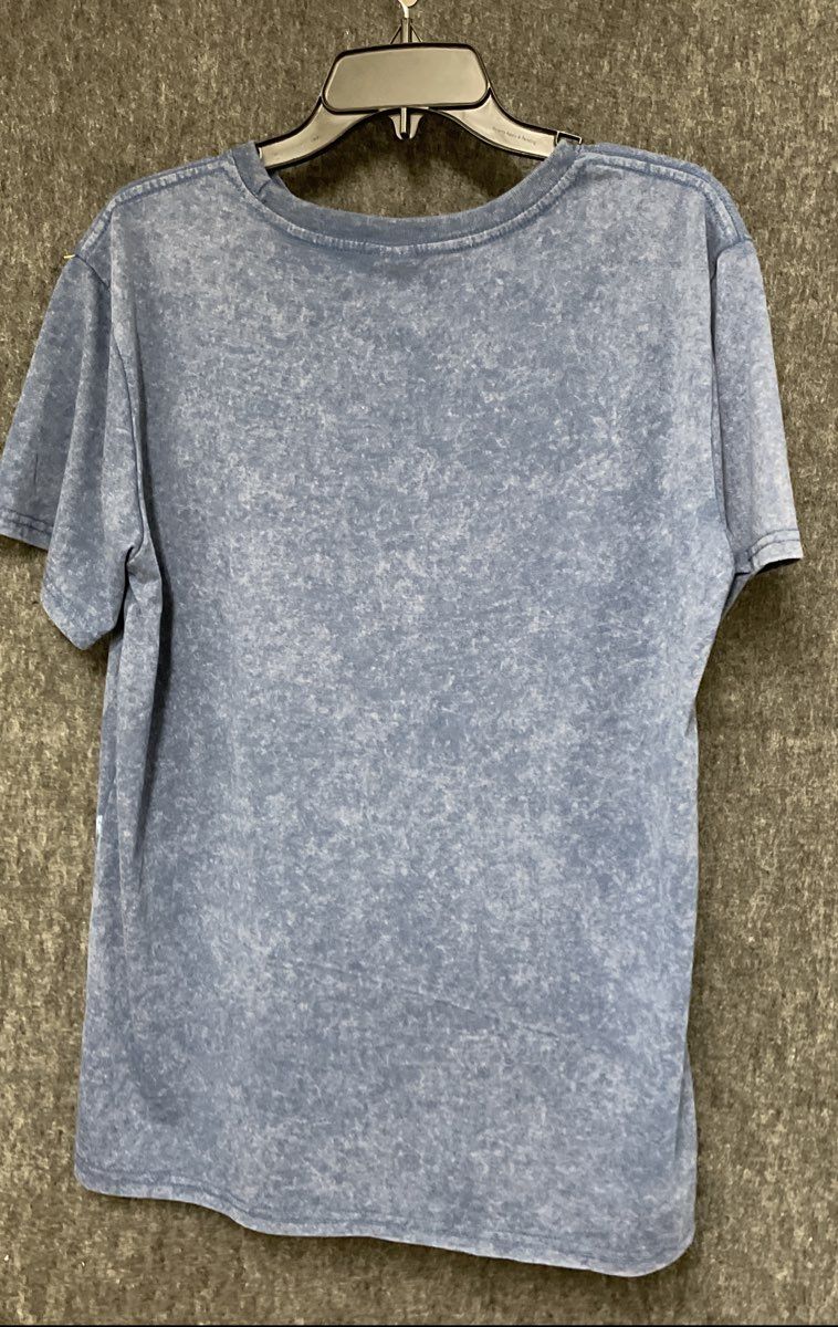 Pink Floyd Dark Side of the Moon T-Shirt Reprint Blue Acid Wash Sz L