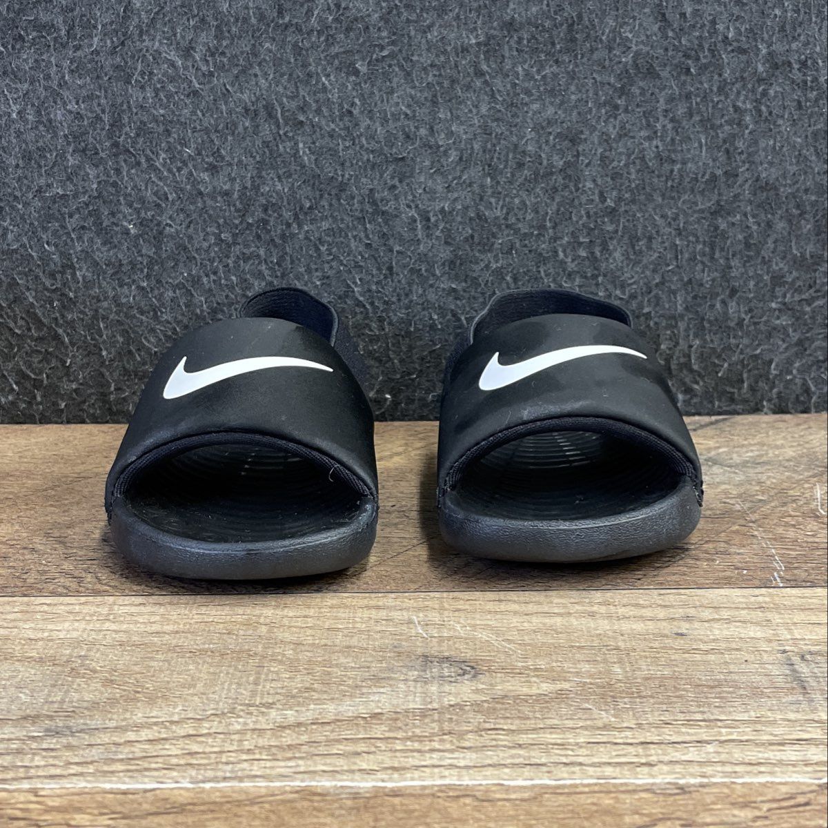 Nike Kawa Slide SE Black White Toddler Sandals Size 6C