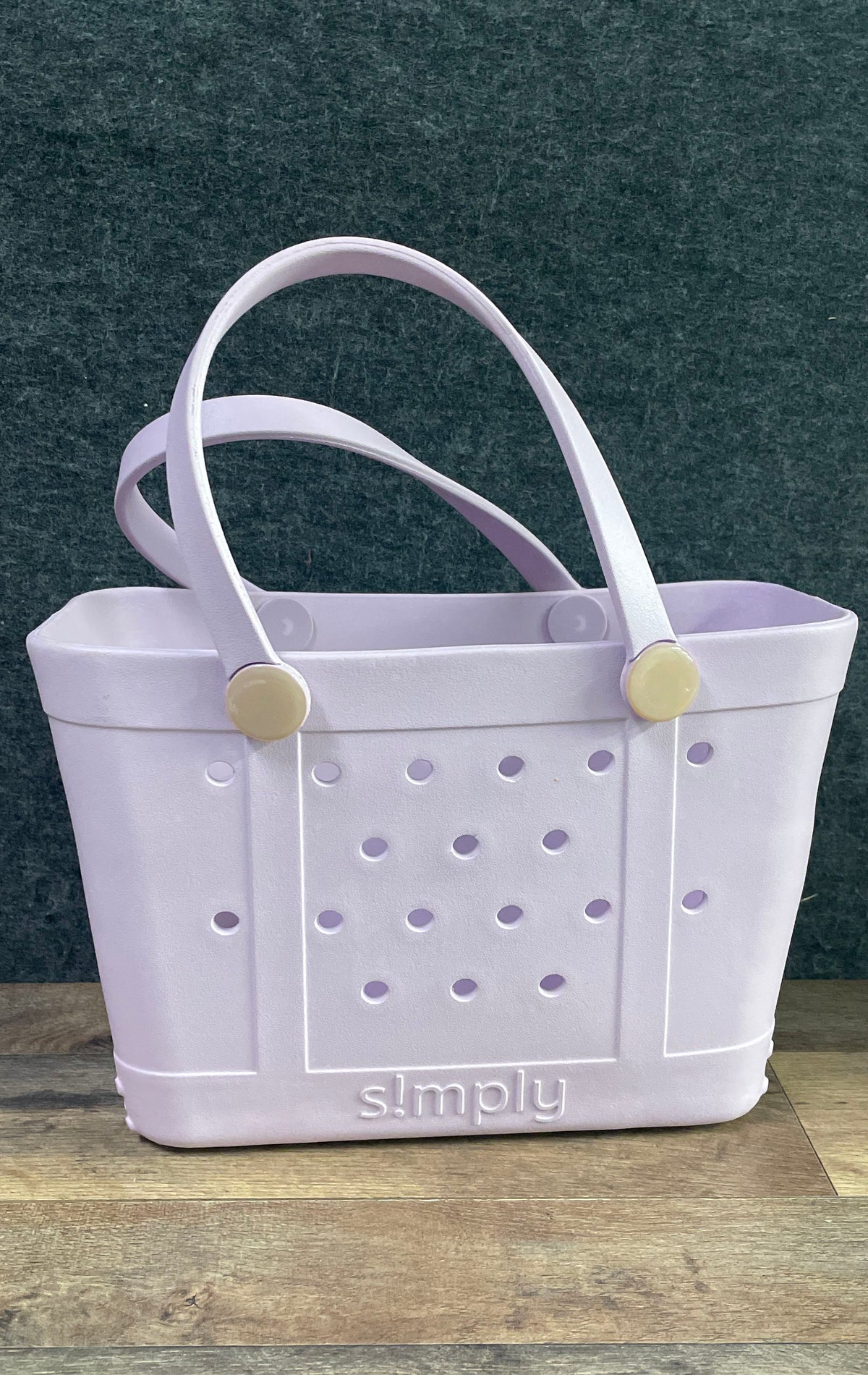 Simply Southern Lavender Purple Rubber EVA Mini Tote Beach Bag Waterproof 10in