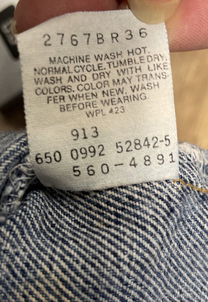Vintage 90s Levi's 560 Comfort Fit Tapered Leg Jeans Made in USA Sz 36x34