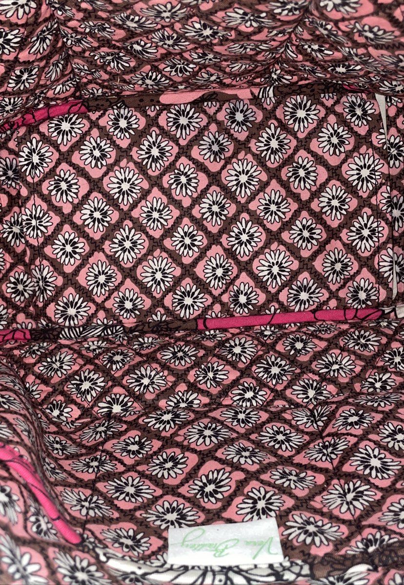 Vera Bradley Symphony in Hue Pink Floral Quilted Cotton Large Vera Tote Bag