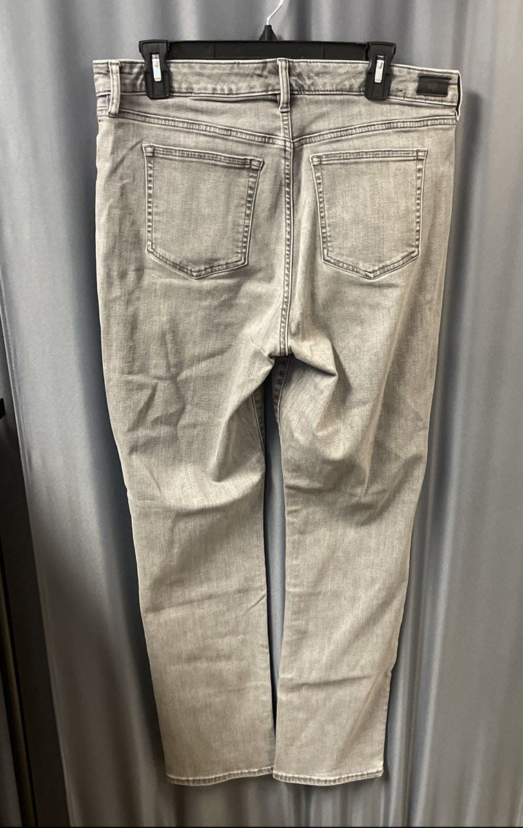 Lauren Ralph Lauren Women's Gray Stretch Straight Leg Denim Jeans Sz 14