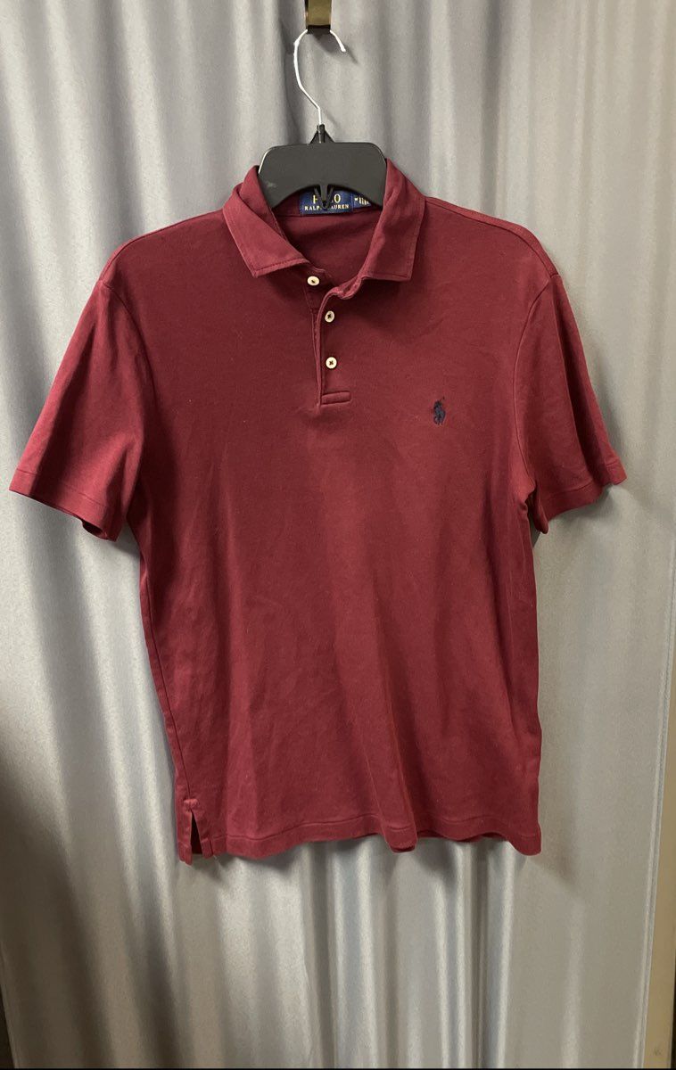 Polo Ralph Lauren Men's Burgundy Cotton Short Sleeve Golf Polo Shirt Sz M