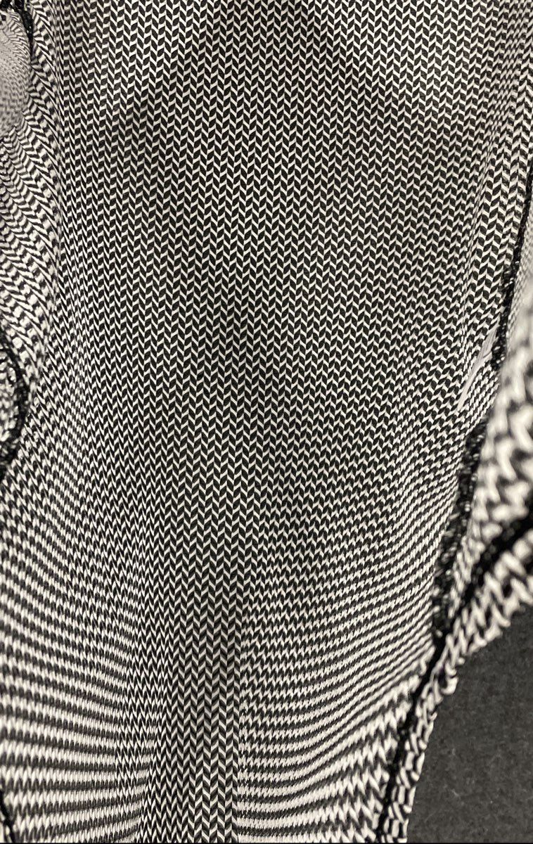 Jordan Taylor Women's Black White Chevron Mesh Tunic Dress V-Neck NWT Sz XL