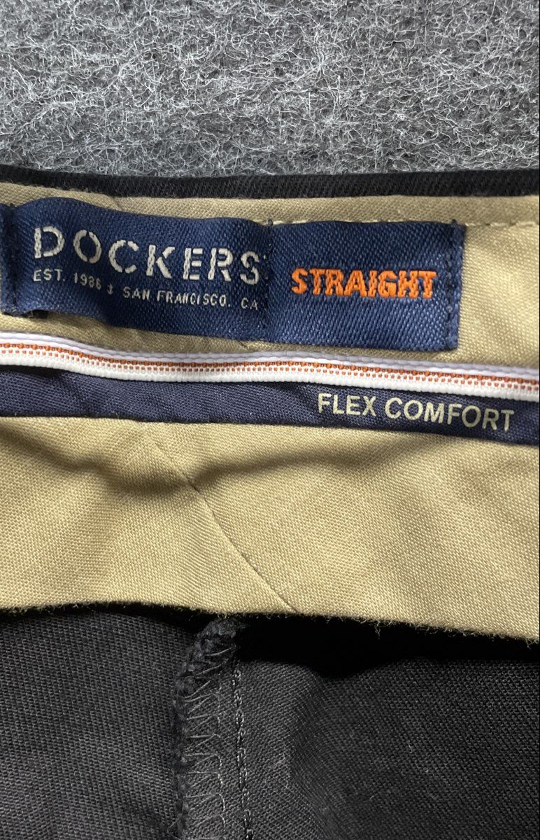 Dockers Men's Black Straight Fit Flex Comfort Chino Pants Sz 34x29