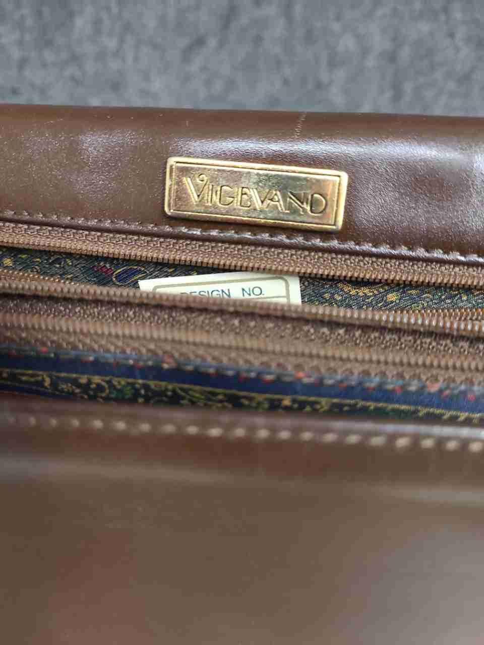 Vintage Vicevano Brown Leather Shoulder Saddle Bag Gold Hardware