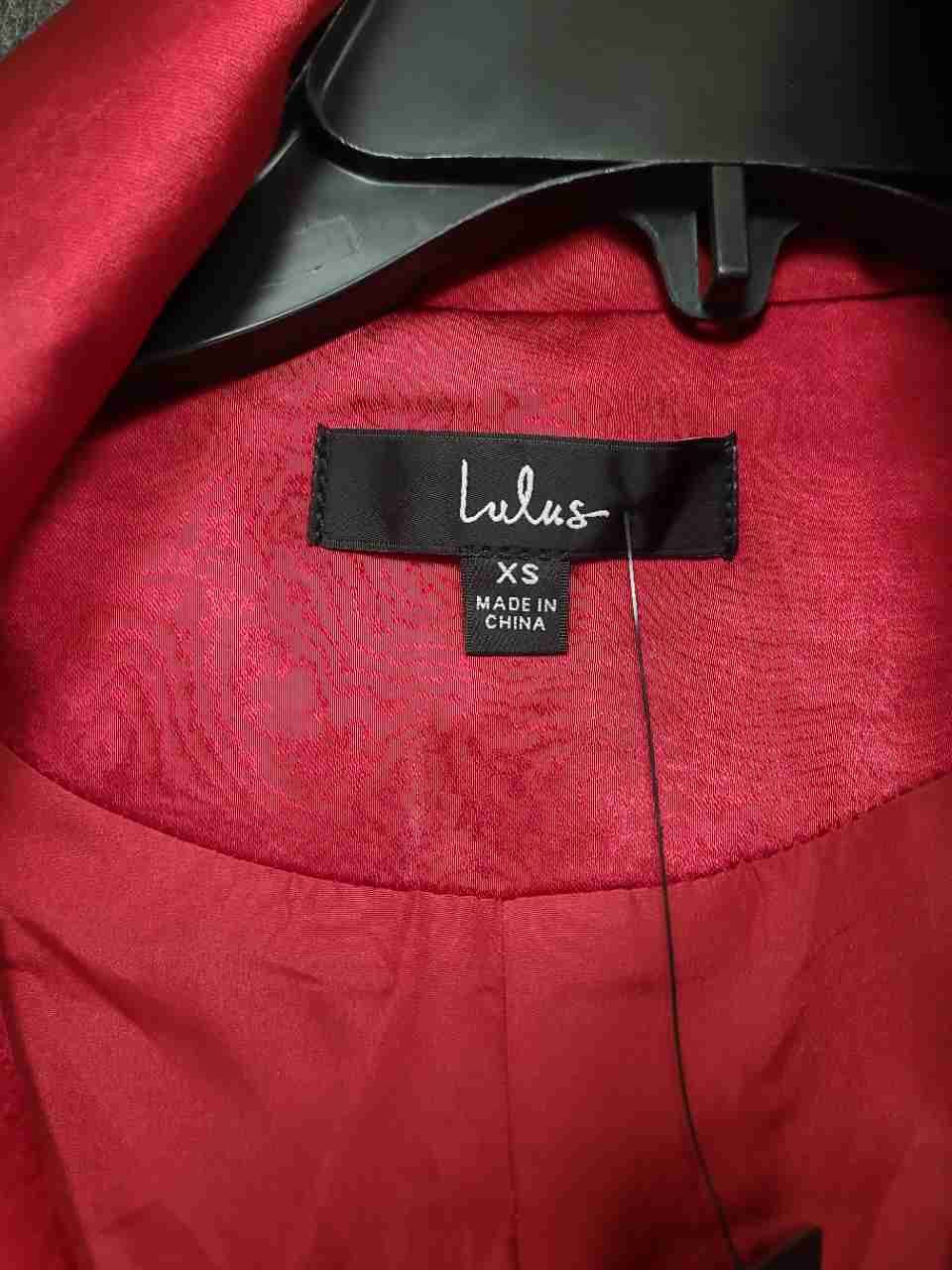 Lulus Women's Red Single Button Notched Lapel Blazer Sz XS NWT