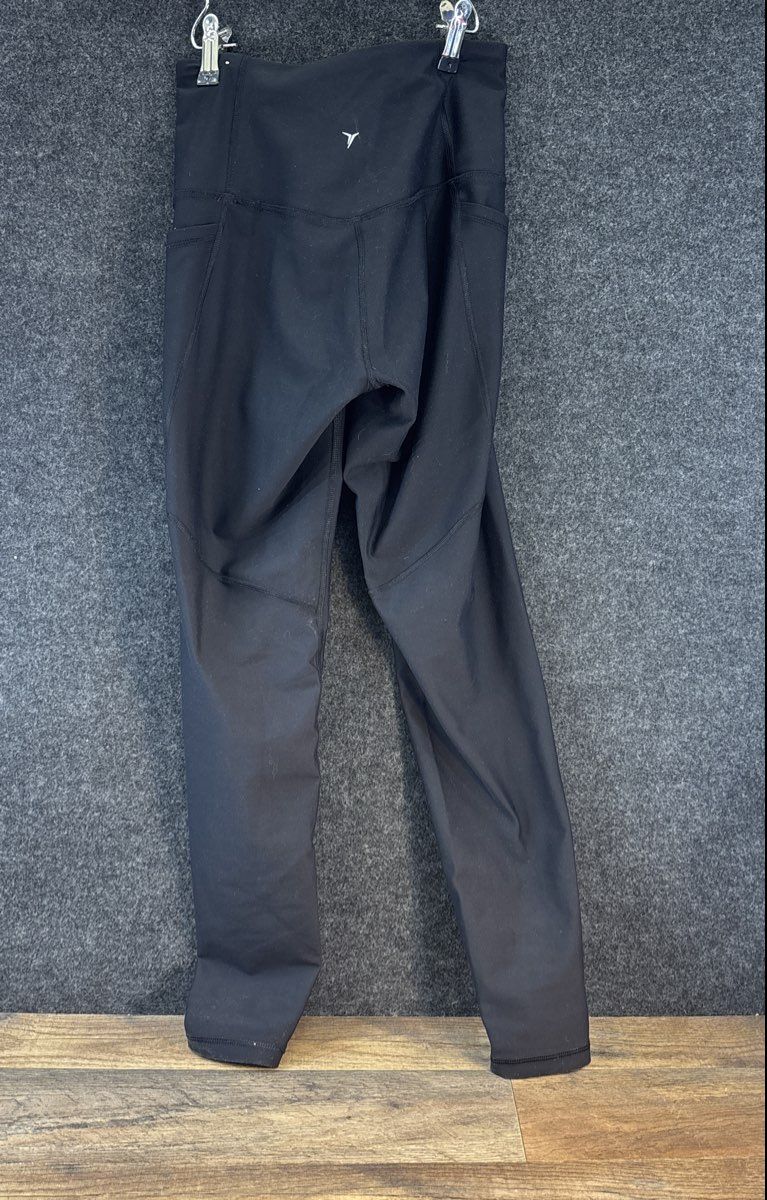 Old Navy Active Women's Elevate Go-Dry Leggings Black Side Pockets