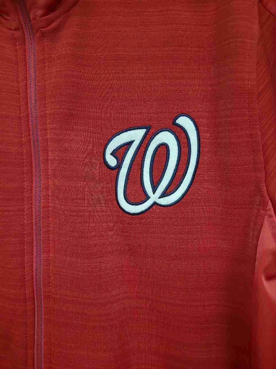G-III Sports Washington Nationals MLB Textured Full-Zip Track Jacket Sz S