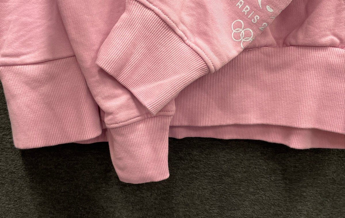 Paris 2024 Official Licensed Women's Pink Iridescent Logo Olympic Hoodie Sz L