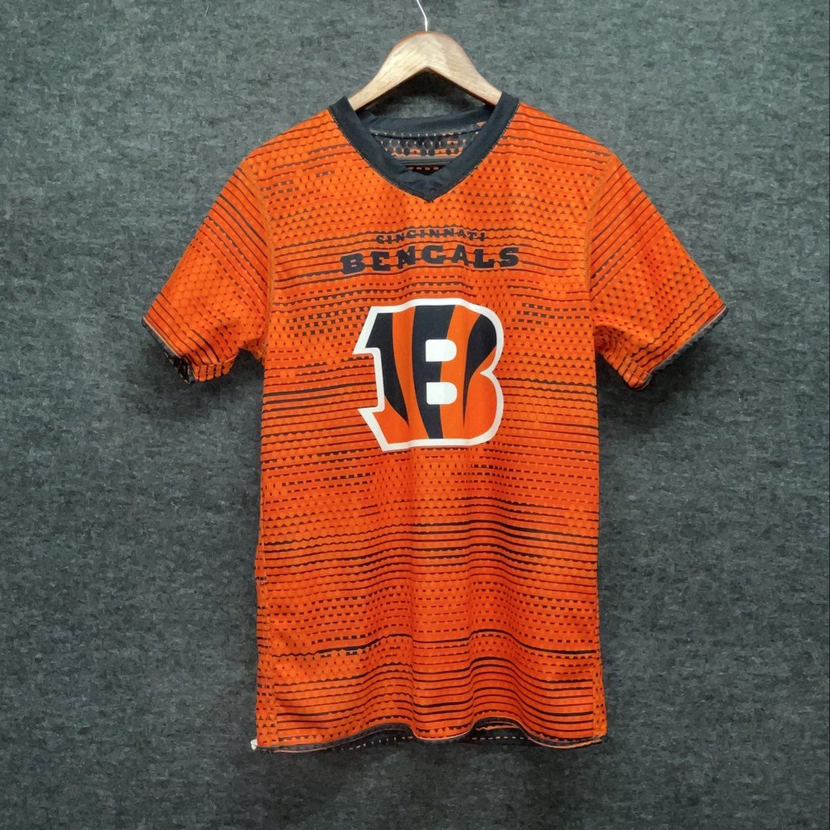 NFL Flag Play Football Cincinnati Bengals Men's Orange Jersey Sublimated Sz M