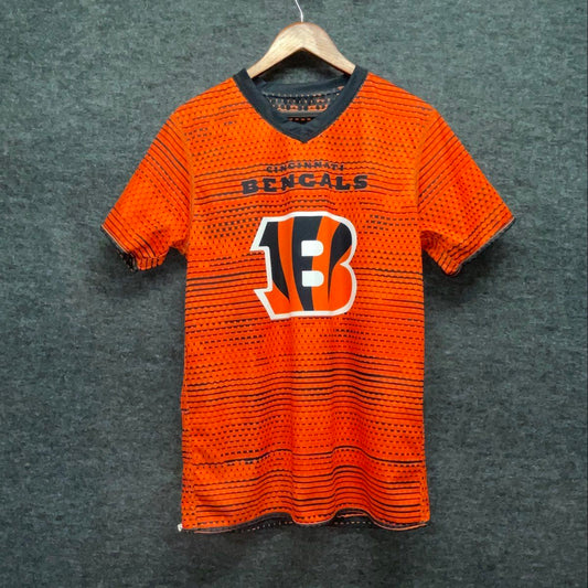 NFL Flag Play Football Cincinnati Bengals Men's Orange Jersey Sublimated Sz M