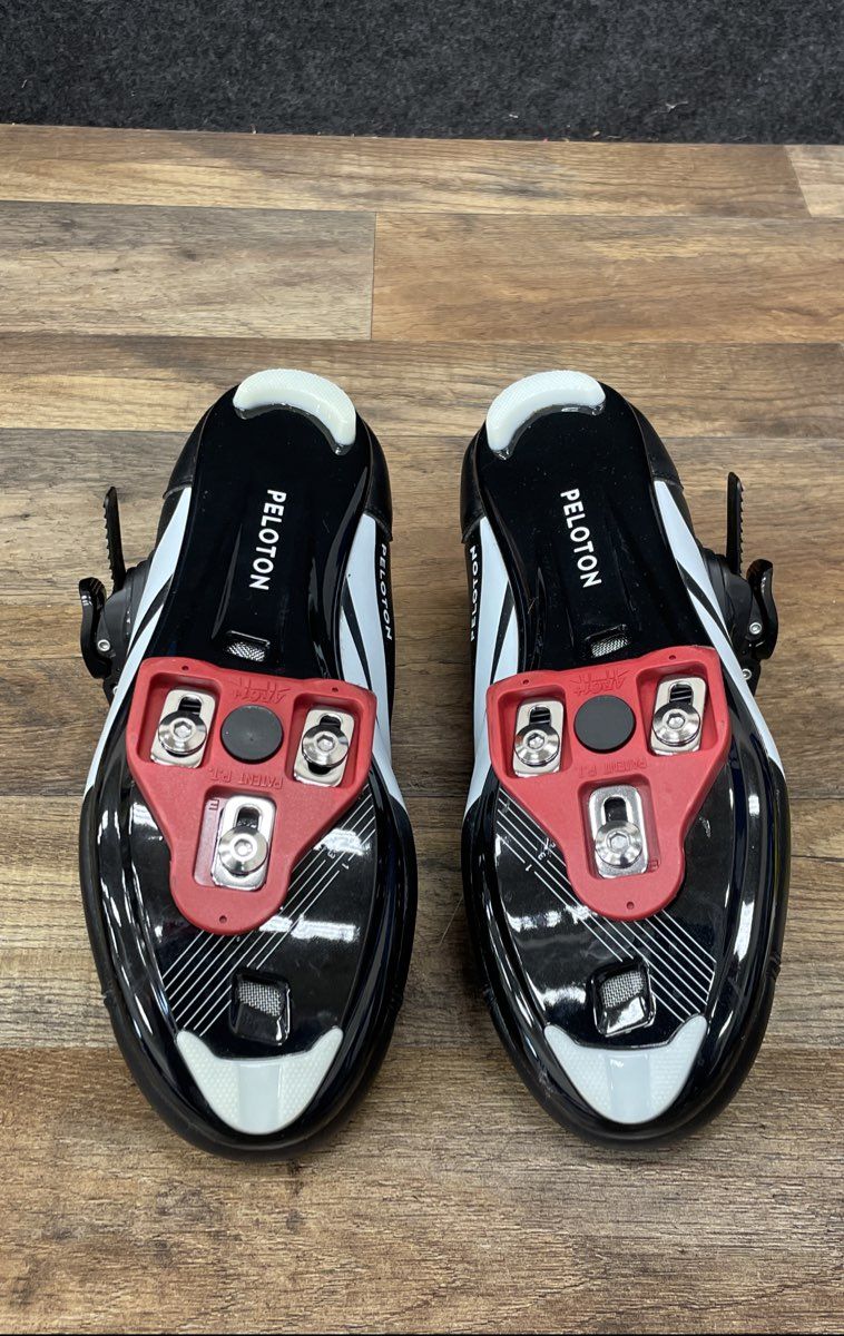 Peloton Cycling Shoes Black White with Look Delta Cleats Size Unknown