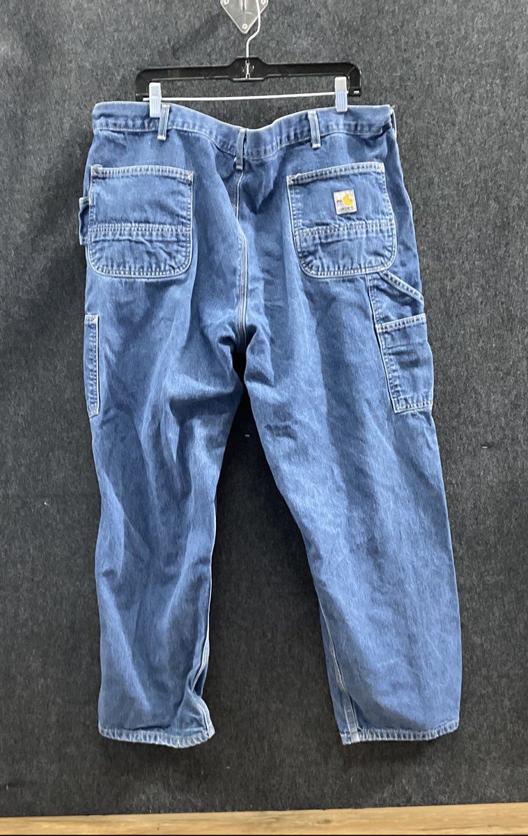 Carhartt Men's Blue FR Flame Resistant Loose Fit Utility Carpenter Jeans 42x30