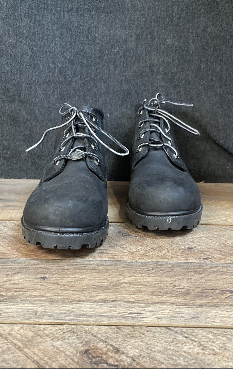 Timberland 10349 Black Genuine Leather Ankle Boots Women's Size 8M