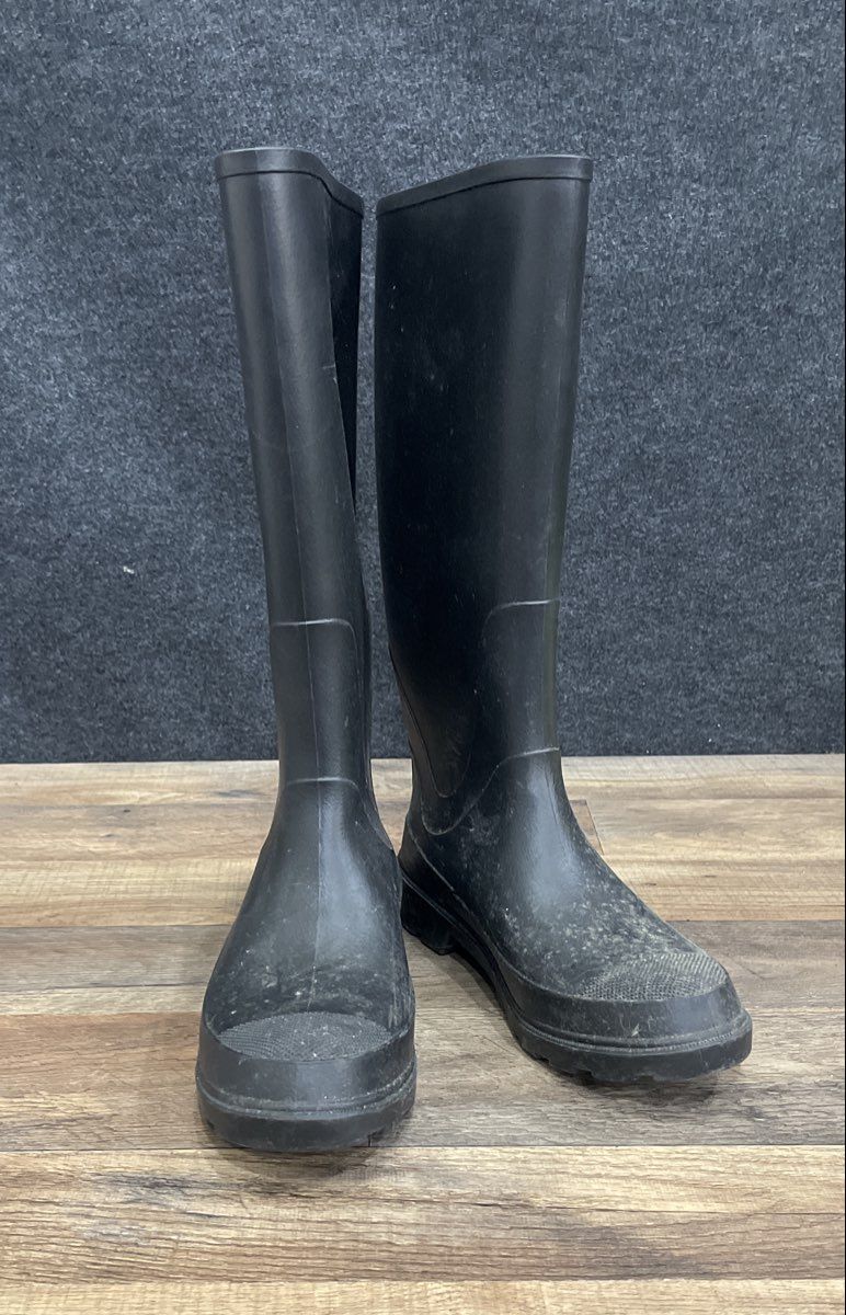 Unbranded Brown Waterproof Rubber Tall Rain Boots Size 7 Made in USA