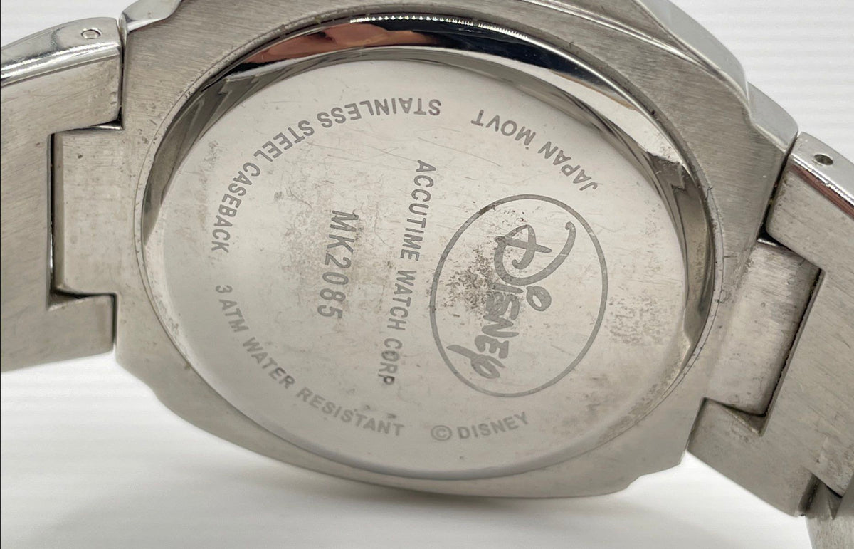 Disney Silver Tone Mickey Mouse Watch Model MK2085 *Not Working*