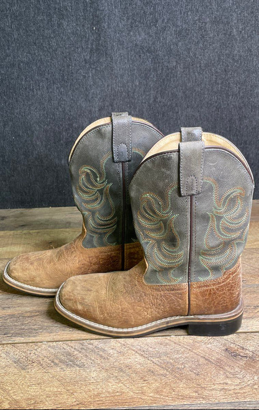 Smoky Mountain Kids Jesse Brown Grey Western Cowboy Boots Youth Size 2