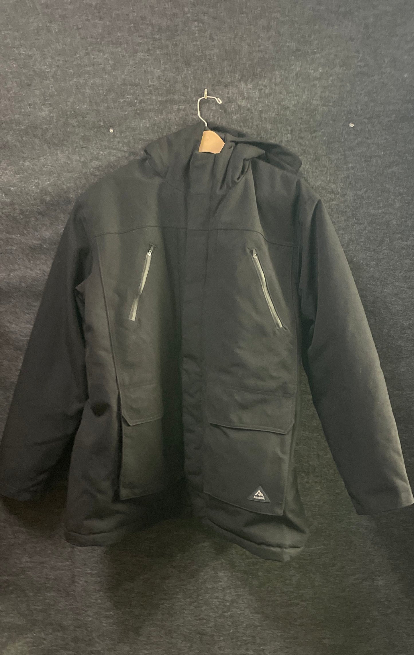 Ridgecut Toughwear Men's Black Heavy Duty Hooded Workwear Jacket Coat Sz 2XL