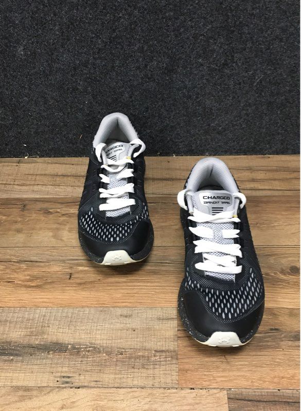 Under Armour Charged Bandit Trail Black White Running Shoes Women's Size 7