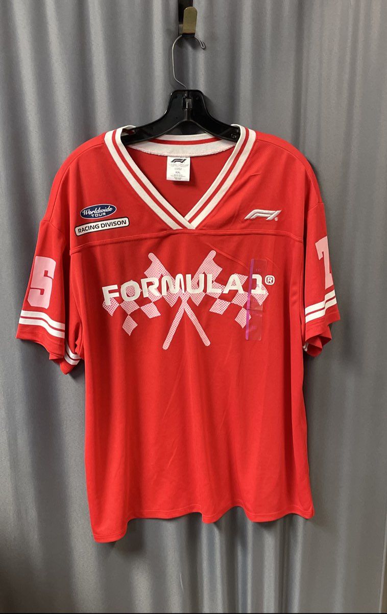 Formula 1 Men's Red Racing Division Grand Prix Graphic Jersey NWT Sz XXL