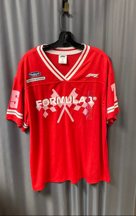 Formula 1 Men's Red Racing Division Grand Prix Graphic Jersey NWT Sz XXL