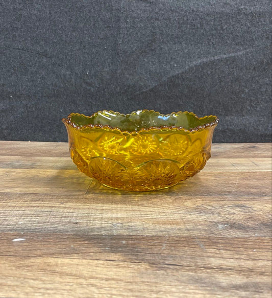 Vintage Style Amber Glass Bowl