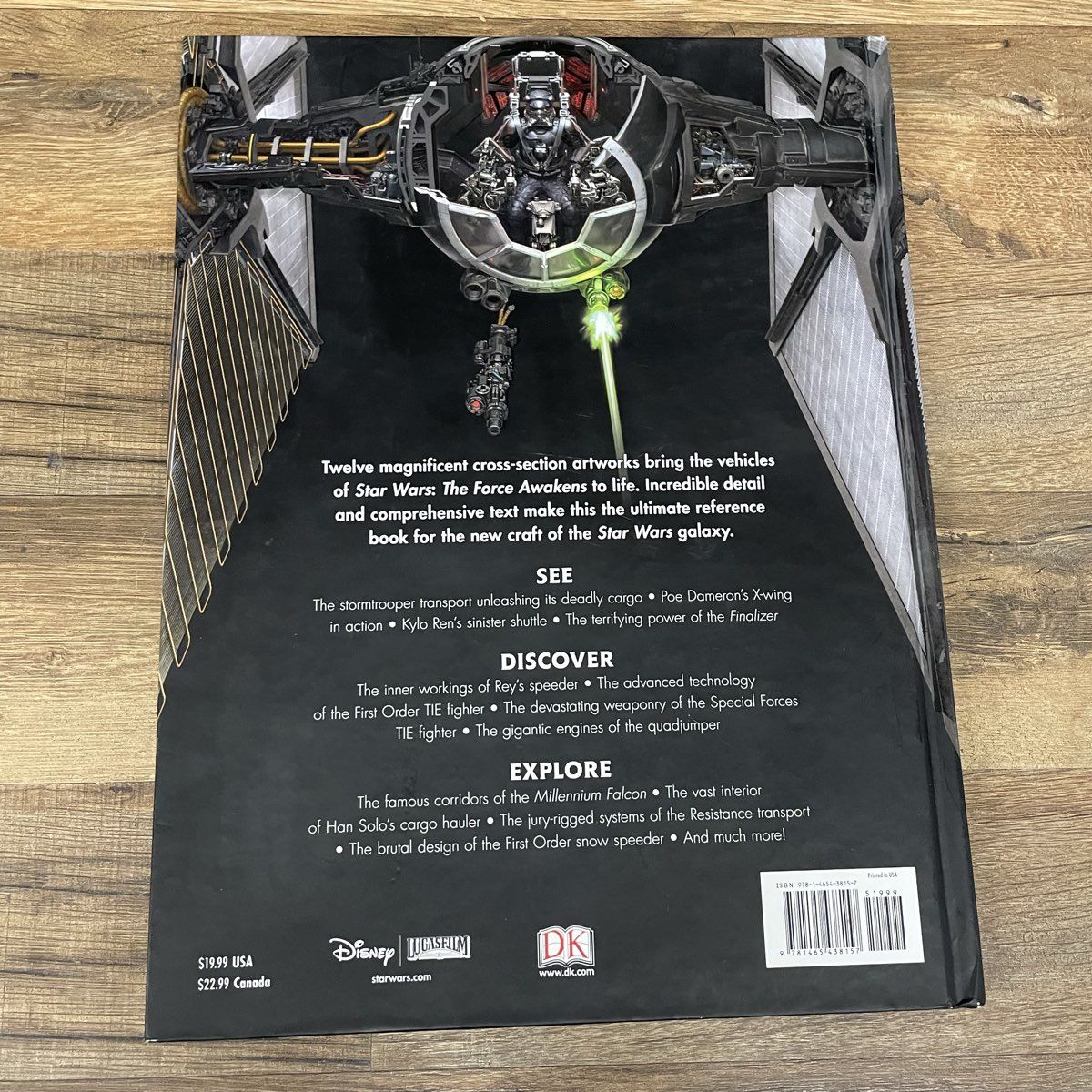 2015 Star Wars The Force Awakens Incredible Cross-Sections Book DK Hardcover