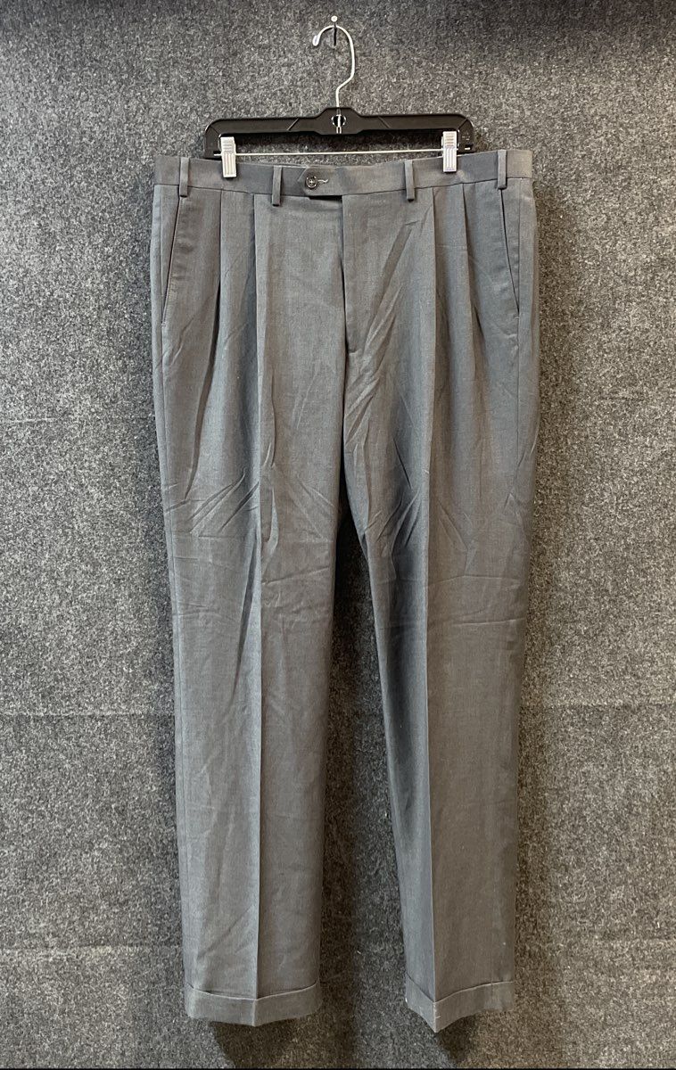 Lauren Ralph Lauren Men's Light Grey Pleated Cuffed Dress Pants Sz 38x34 NWT