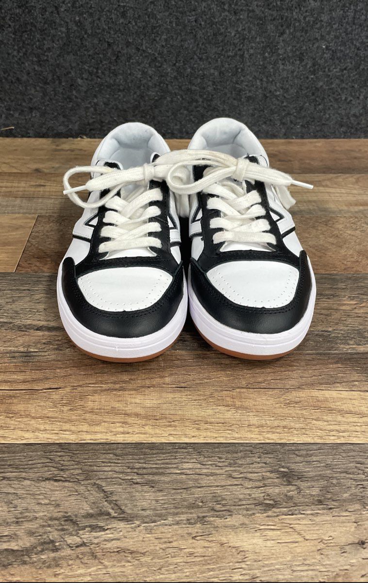 Vans Lowland CC White Black Leather Low Top Sneakers Women's 8 Men's 6.5