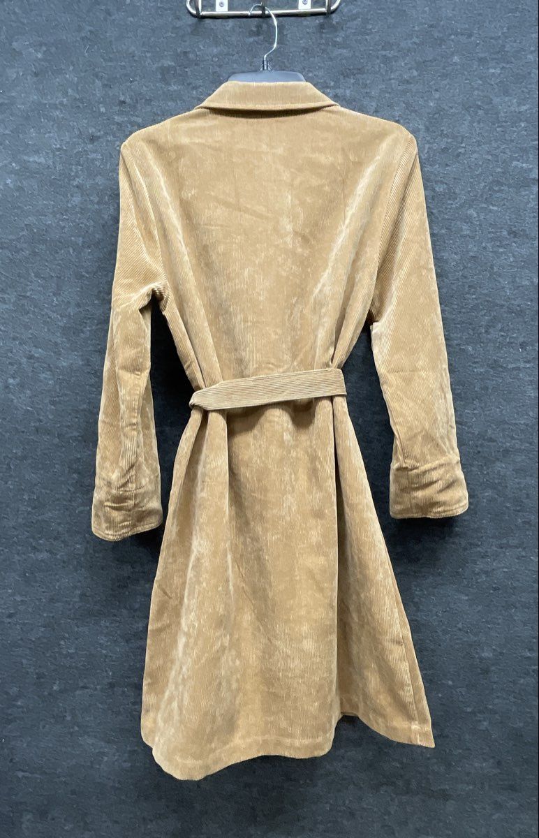 Tommy Hilfiger Women's Tan Corduroy Belted Long Sleeve Shirt Dress Sz S