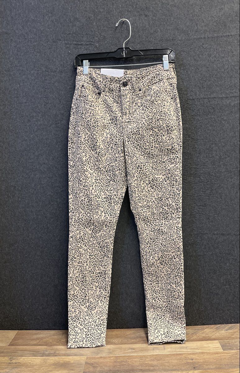 Seven7 Women's Tummyless Skinny Jeans Leopard Print High Rise Sz 4 NWT
