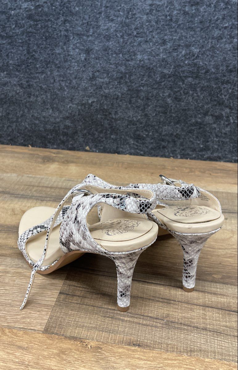 Vince Camuto Lynona Snakeskin Print Strappy High Heel Sandals Women's Size 7M