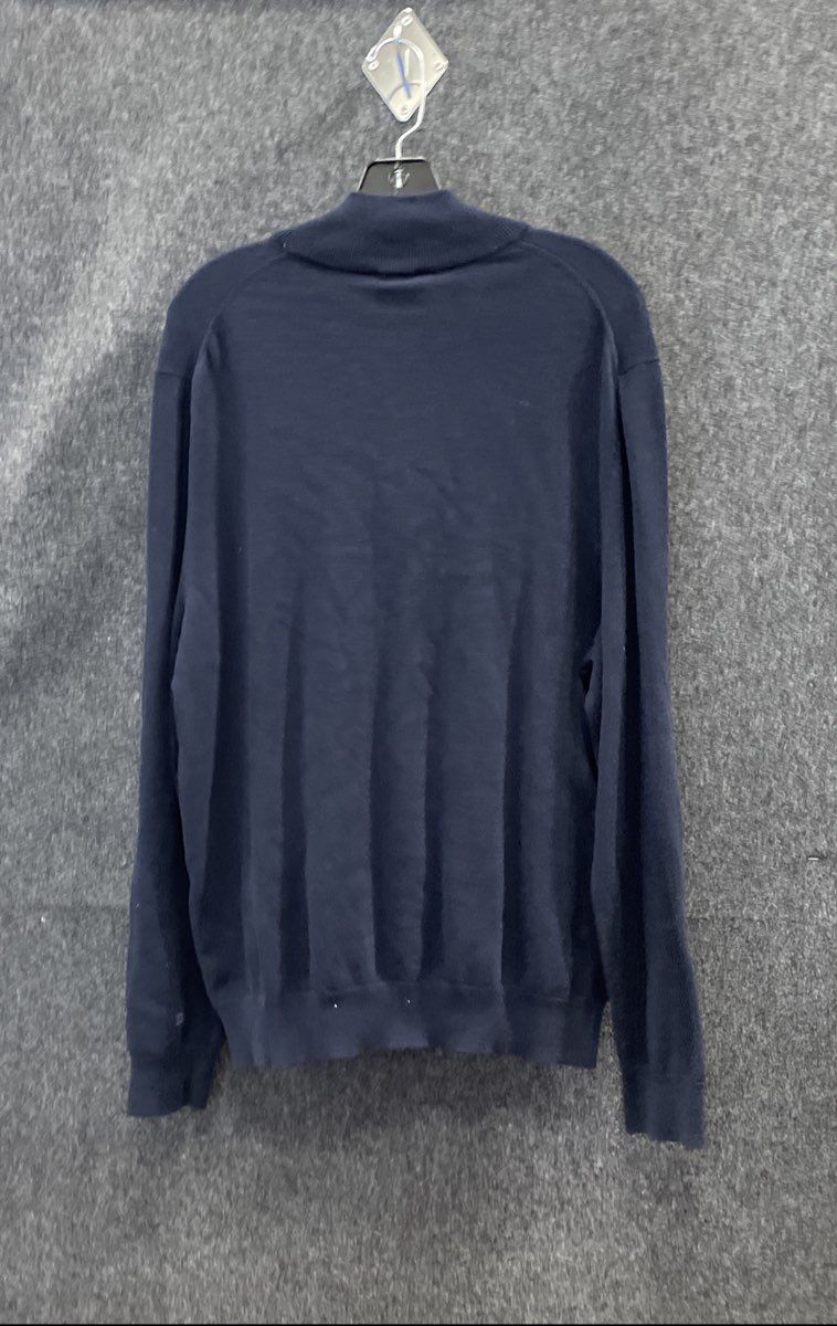 Jos A Bank Men's Navy Blue Trim Fit 1/4 Zip Pima Cotton Traveler Sweater XL NWT