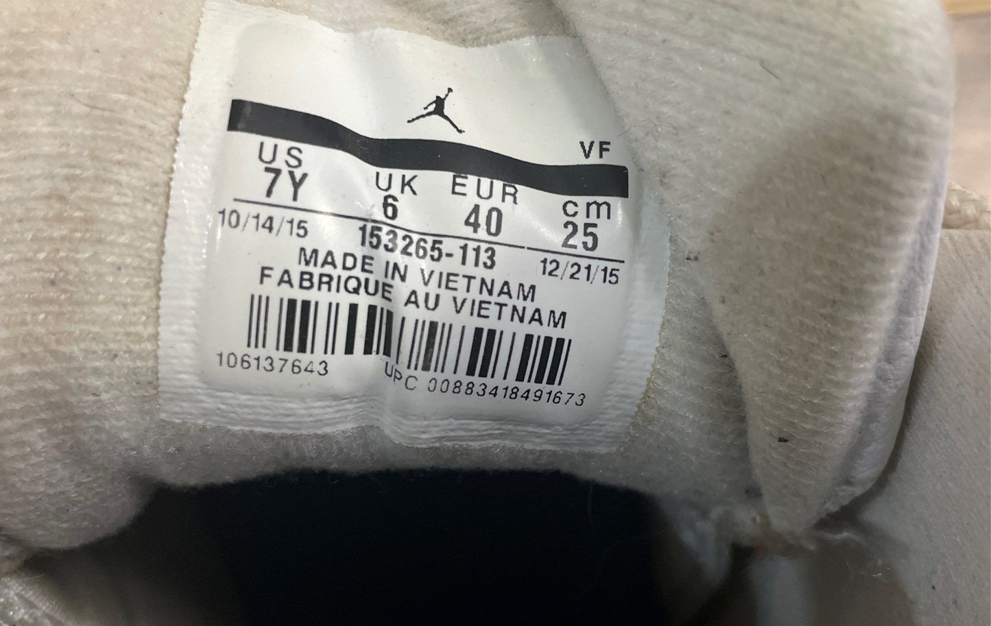 Air Jordan 12 Retro French Blue White 2016 Youth GS Sneakers Size 7Y
