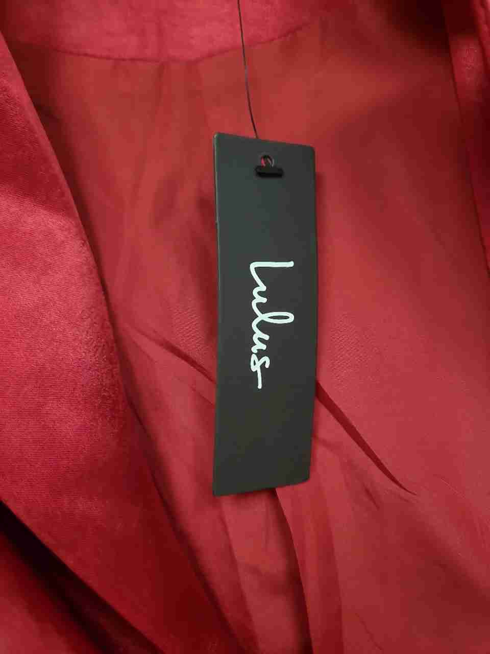 Lulus Women's Red Single Button Notched Lapel Blazer Sz XS NWT