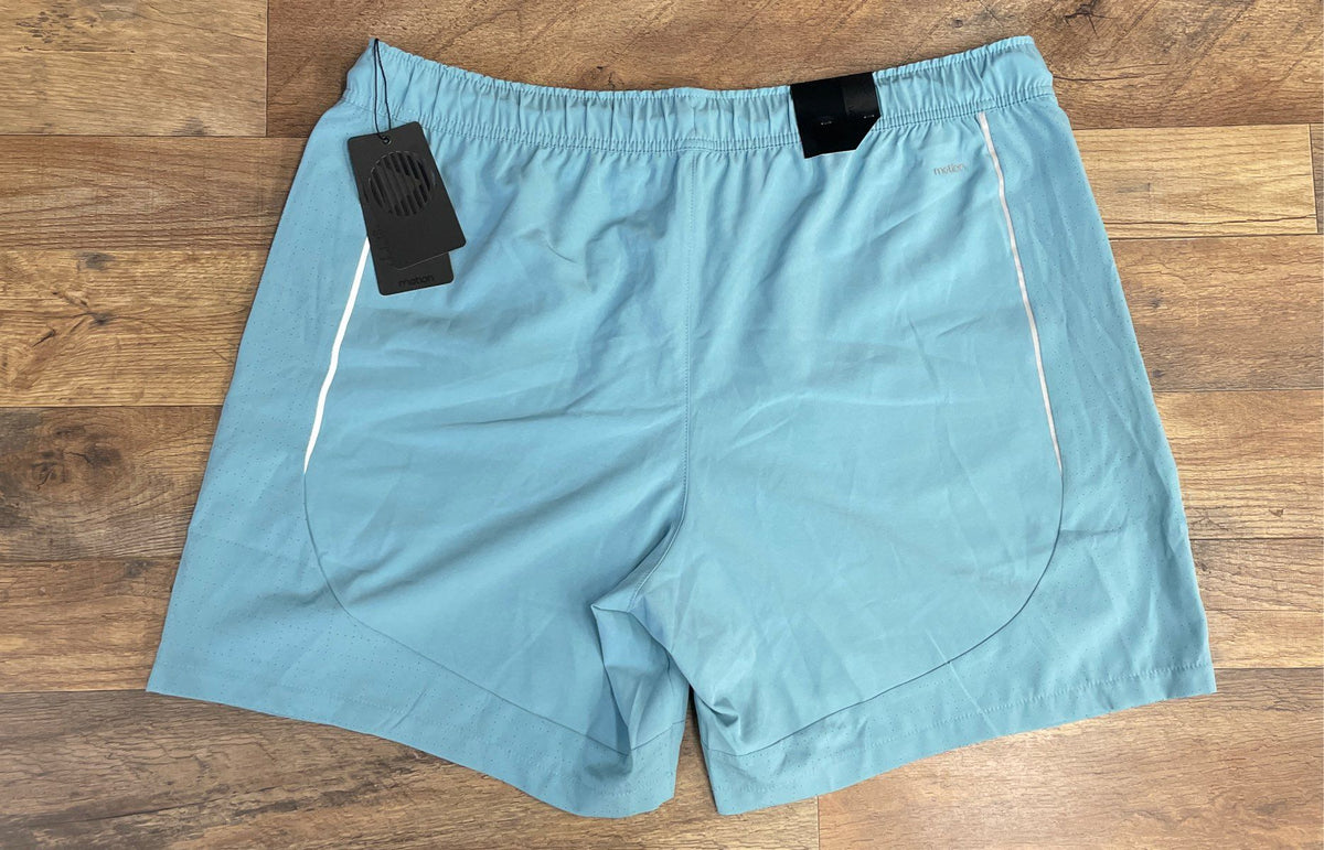 Motion Men's Marina Blue Motion Trail Shorts Reflective Zip Pockets Sz XL NWT