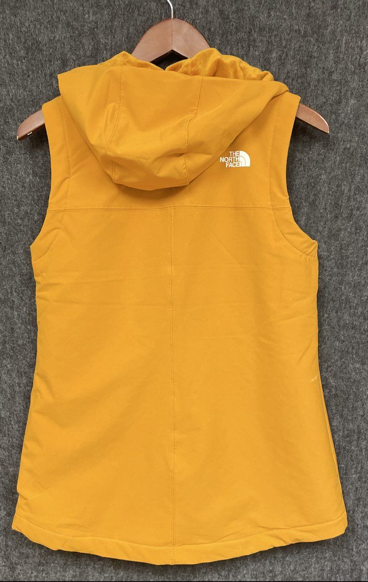 The North Face Women's Yellow Shelbe Raschel Hooded Vest Windwall Size S
