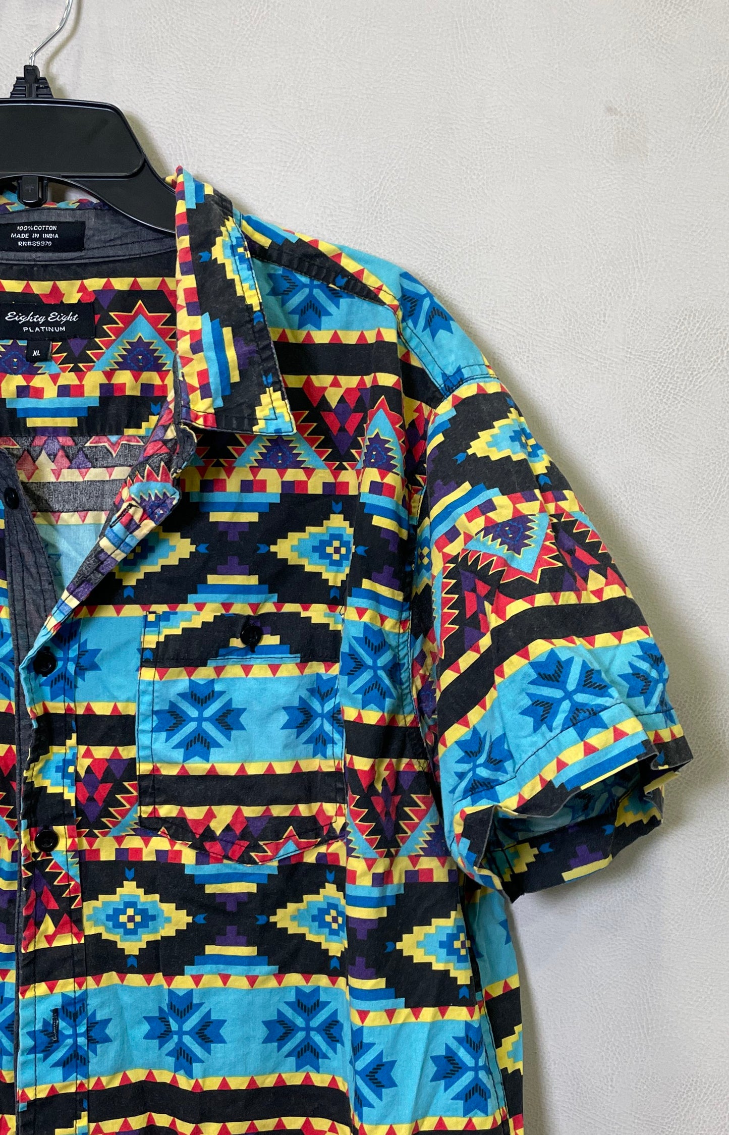 Eighty Eight Platinum Men's XL Aztec Southwestern Geometric Button Down Shirt