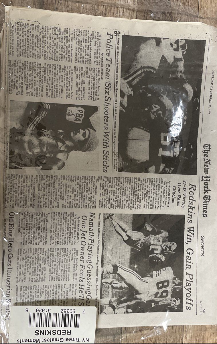 Washington Redskins NFL Memorabilia Lot 6 Pcs Beanie Magazine Newspaper Cup