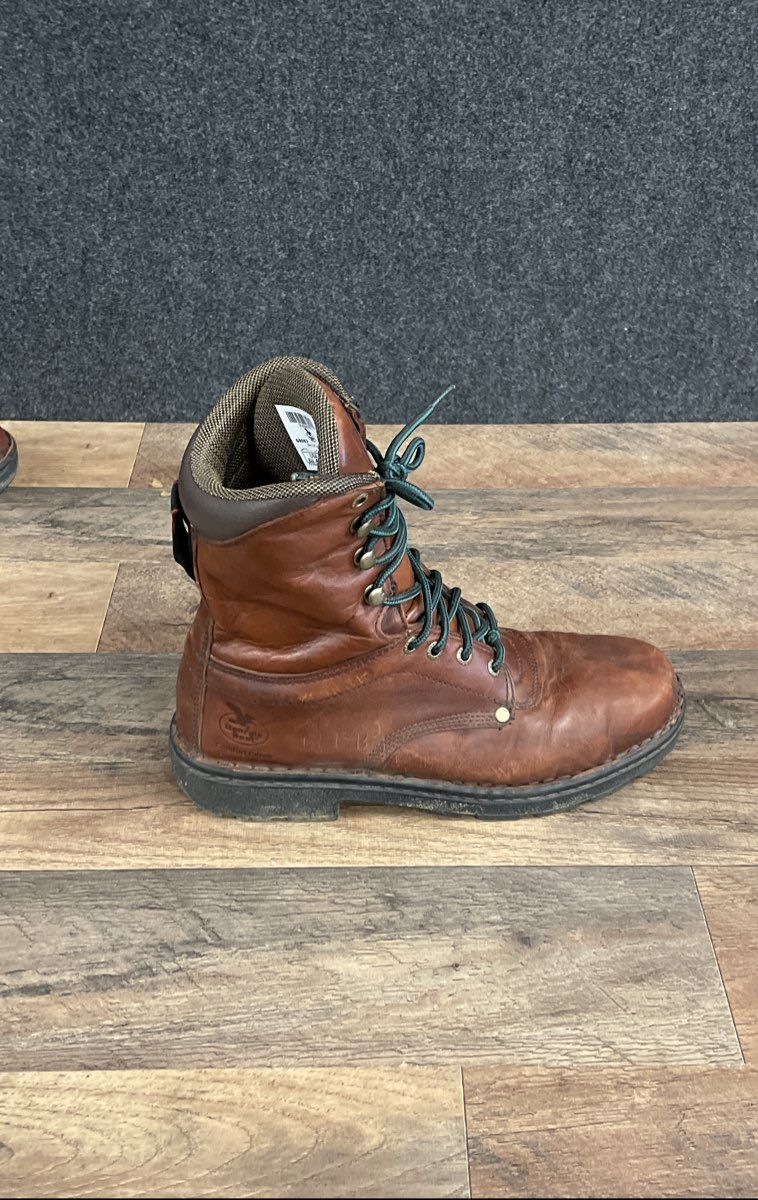 Georgia Boot Eagle Light G8083 Brown Leather 8" Work Boots Men's Size 10 W