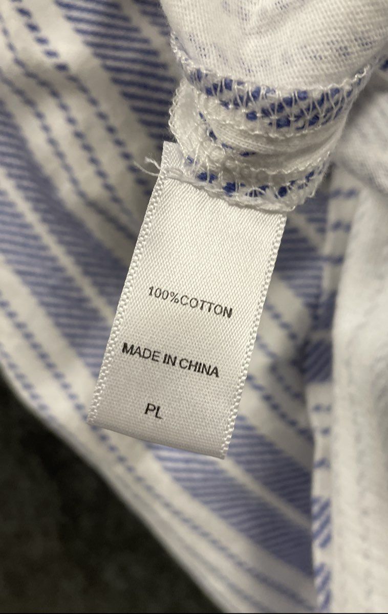 Stan Herman Womens Petite T-Shirt Dress Blue White Striped Cotton V-Neck Sz PL