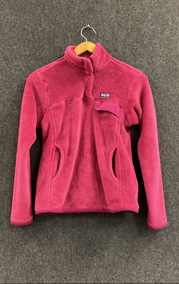 Patagonia Women's Re-Tool Snap-T Quilted Fleece Pullover Pink Sz M