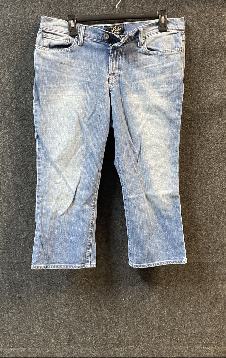 Lucky Brand Women's Vintage Y2K Classic Rider Crop Jeans Light Wash Sz 14/32