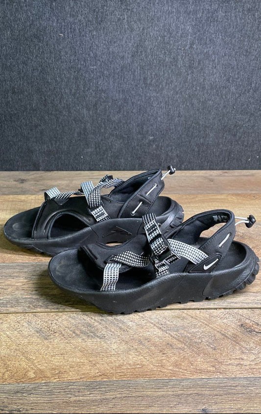 Nike Oneonta Black Pure Platinum Strapped Trail Sandals Men's Size 7