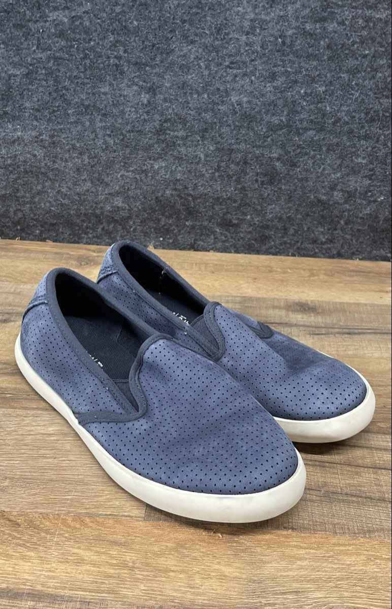 Timberland Newport Bay Blue Perforated Suede Slip On Sneakers Women's Size 8