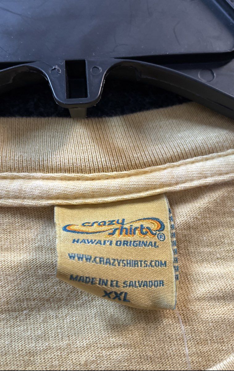 Crazy Shirts Men's Yellow Beer Dyed Road to Hana Jeep Maui T-Shirt Sz XXL NWT