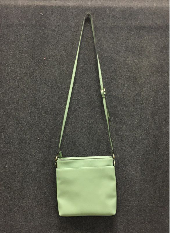 Steve Madden Mint Green Pebbled Faux Leather Crossbody Bag Gold Hardware