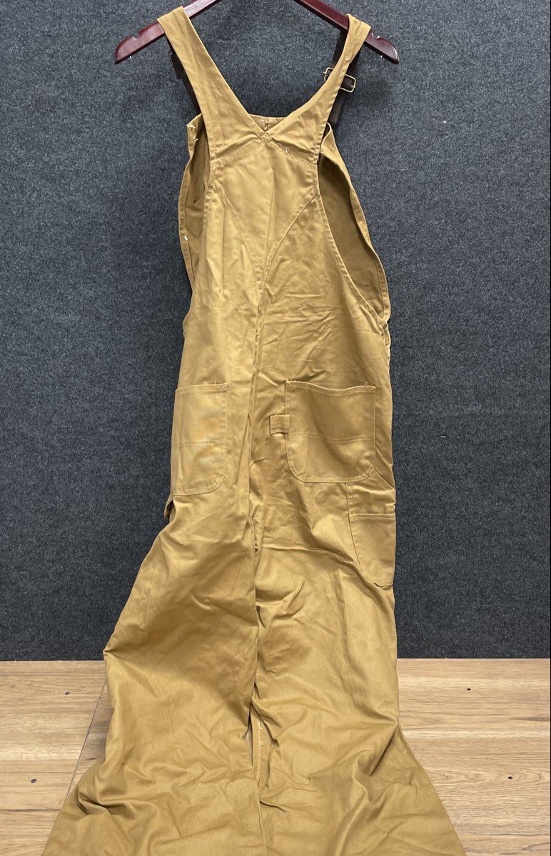 Skyline Wears Men's Brown Duck Canvas Double Knee Bib Overalls Sz 40x32 NWT